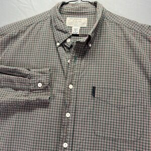 Vintage Abercrombie & Fitch The Big Shirt Mens XL Green Button Down Cotton 90s